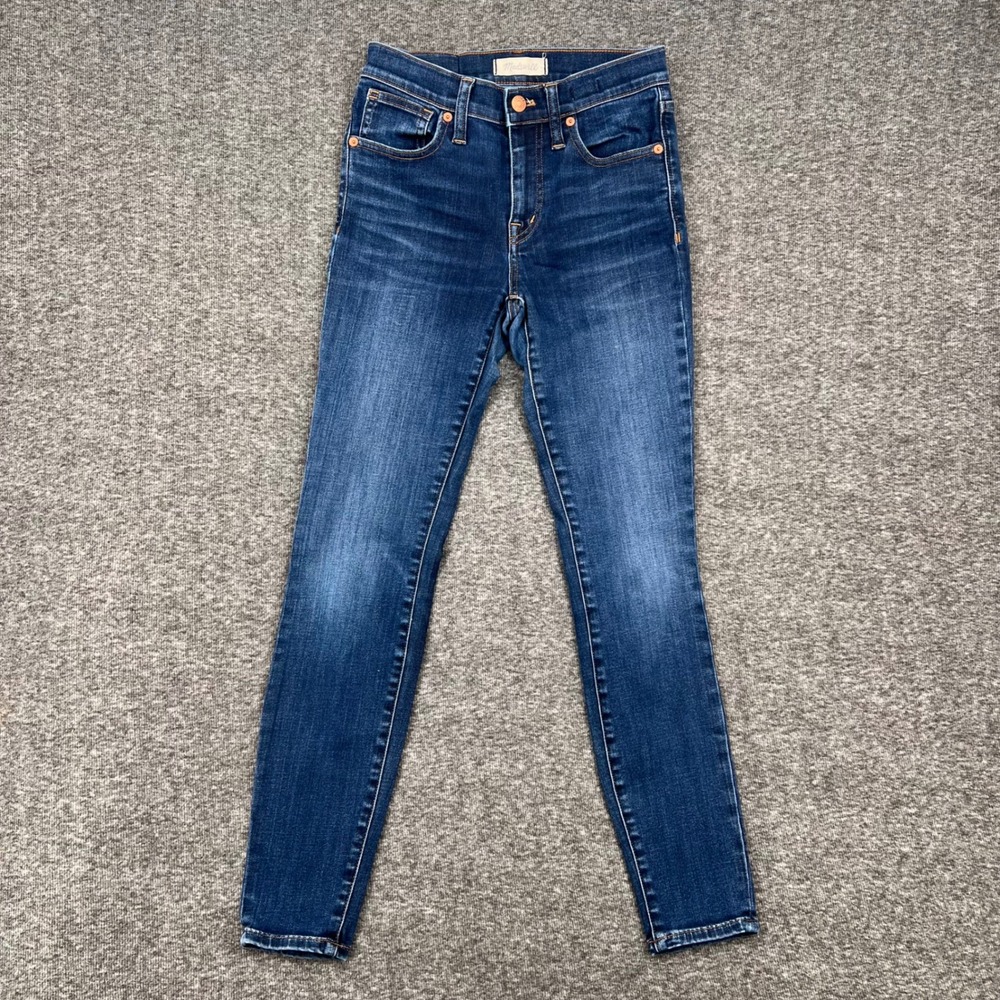 Madewell 9 High Riser Skinny Skinny Jeans‎ Dark Wash Blue Denim Size 25
